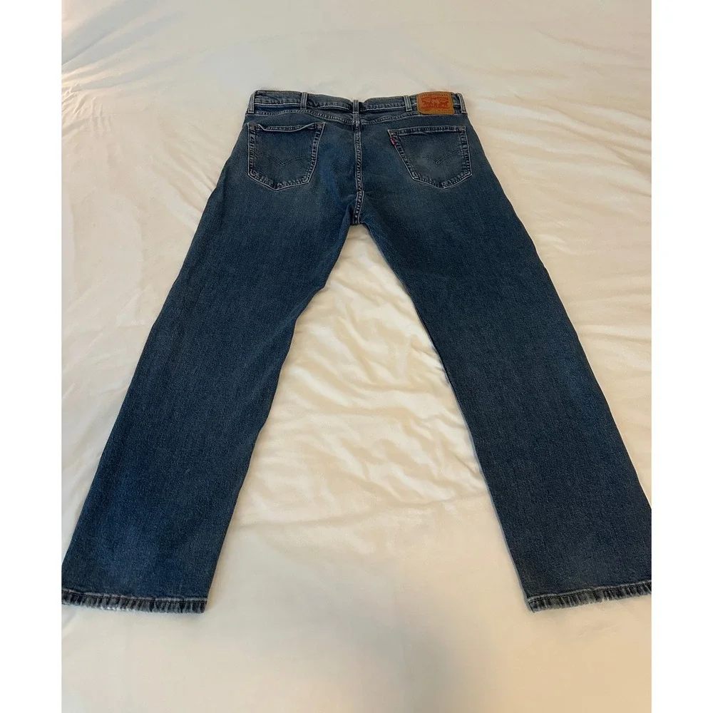 Levis 505 Regular Fit Jeans Mens 40x30 Medium Wash Straight Leg Denim 00505-2141